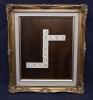 Wooden laser engraved scrabble letters in rustic frame